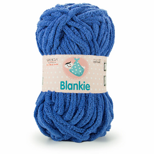 Ganga Velvet Blankie - Azure Blue