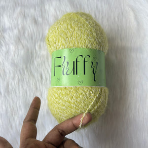 Fluffy Yarn - Weed Yellow