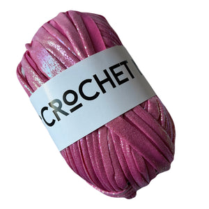 Metallic T-Shirt Yarn - Rose Pink