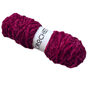 Thin Velvet Yarn - Dark Burgundy