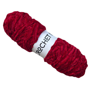 Thin Velvet yarn - Blood Red