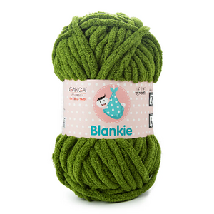 Ganga Velvet Blankie - Olive Green