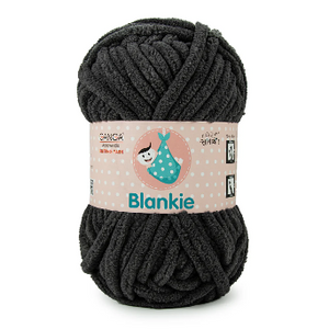 Ganga Velvet Blankie - Dark Grey