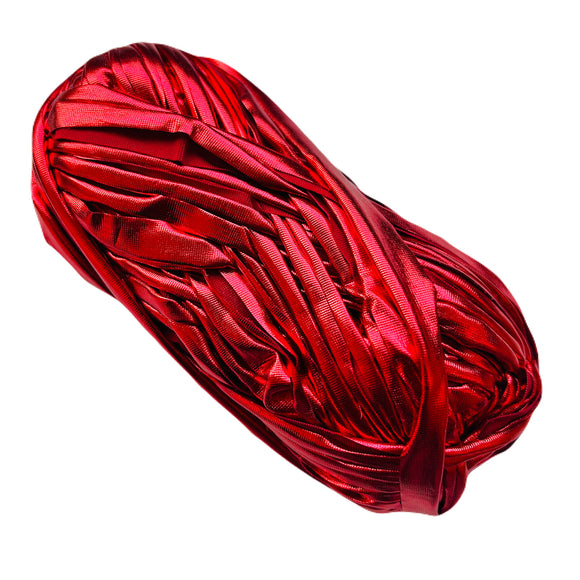 Metallic T-Shirt Yarn - Red