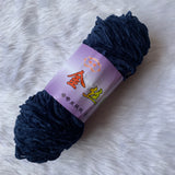 Thin Velvet yarn - Navy Blue