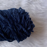 Thin Velvet yarn - Navy Blue